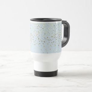 Petite Golden Stars Travel Coffee Mug-LGHT Blue Reisbeker
