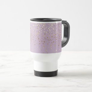 Petite Golden Stars Travel Coffee Mug-Light Paars Reisbeker