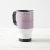 Petite Golden Stars Travel Coffee Mug-Light Paars Reisbeker (Voorkant links)