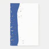 Petite Golden Stars Wave Post-it-Notes-Blue Post-it® Notes (Voorkant)
