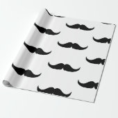 Petite Handlebar Mustache Cadeaupapier (Uitgerold)