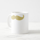 Petite Handlebar Mustache in Blonde Koffiemok (Voorkant links)