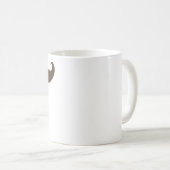 Petite Handlebar Mustache in Brown Koffiemok (Voorkant rechts)