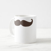 Petite Handlebar Mustache in Brown Koffiemok (Voorkant links)