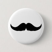  Petite Handlebar Mustache Ronde Button 5,7 Cm (Voorkant)