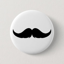  Petite Handlebar Mustache Ronde Button 5,7 Cm