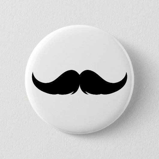  Petite Handlebar Mustache Ronde Button 5,7 Cm (Voorkant)