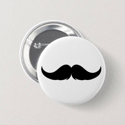  Petite Handlebar Mustache Ronde Button 5,7 Cm (Voorkant /achterkant)