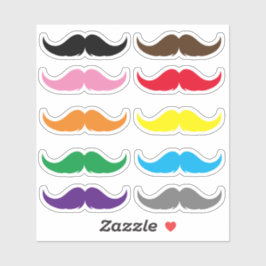 Petite Handlebar Mustache Set Sticker