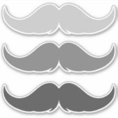  Petite Handlebar Mustache Sticker (Voorkant)