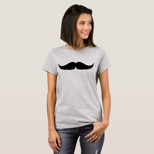 Petite Handlebar Mustache T-shirt (Voorkant volledig)