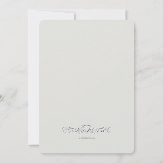 Petite Heart Memorial Photo Card Aankondiging (Achterkant)