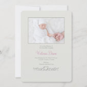 Petite Heart Memorial Photo Card Aankondiging (Voorkant)