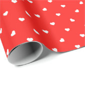 Petite Hearts op Bright Red Cadeaupapier (Rol Hoek)