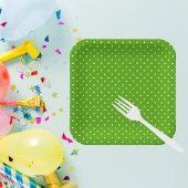 Petite Hearts over Bright Green Papieren Bordje