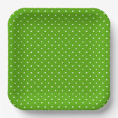 Petite Hearts over Bright Green Papieren Bordje (Voorkant)