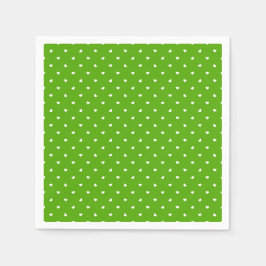 Petite Hearts over Bright Green Servet