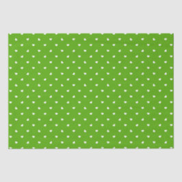Petite Hearts over Bright Green Tissuepapier
