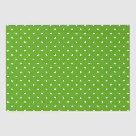 Petite Hearts over Bright Green Tissuepapier (Voorkant)