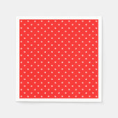 Petite Hearts over rood papier Servet (Voorkant)