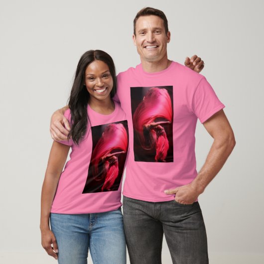 Petite Jamilla roze dubbele roze T-shirt (Unisex)