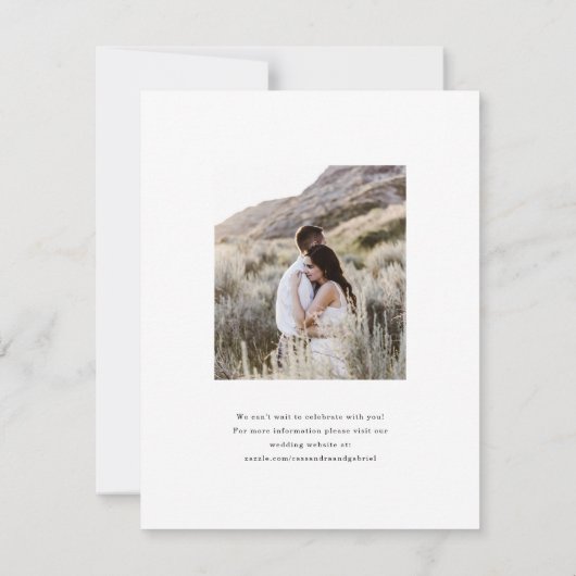 Petite Lihue Wedding Save the Date (Achterkant)