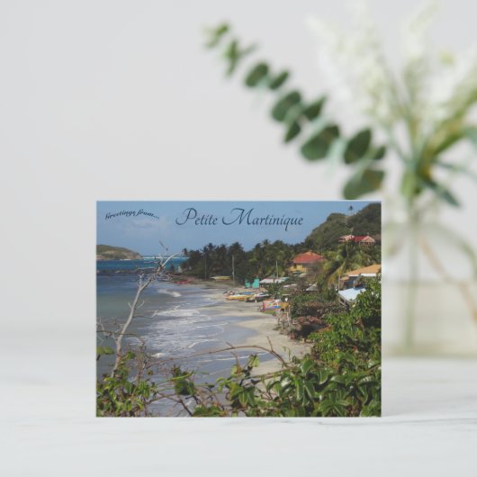 Petite Martinique Beach Briefkaart (Staand voorkant)
