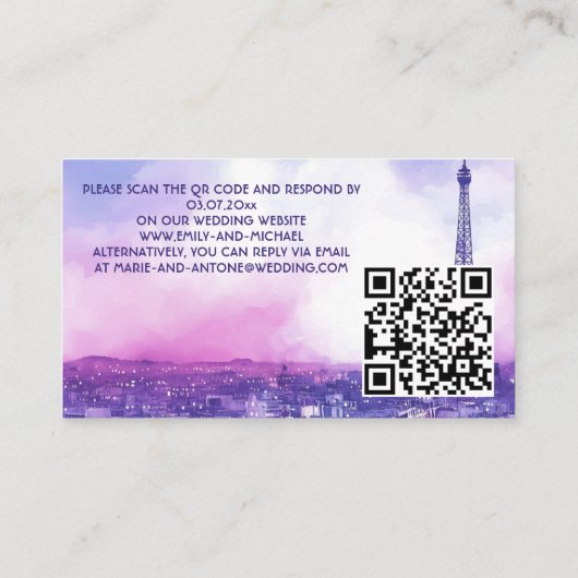 Petite Online Reply Request Amour Éternel  Informatiekaartje (Achterkant)