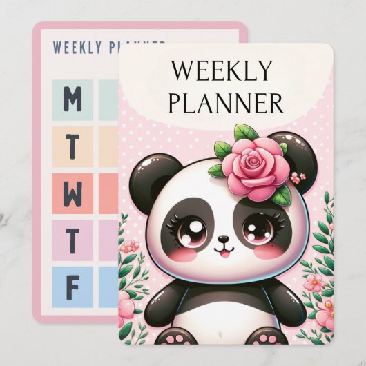 Petite Panda's Weekly Blossom Planner (Voorkant / Achterkant)