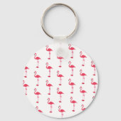 Petite Pink Flamingos Pattern Sleutelhanger (Voorkant)