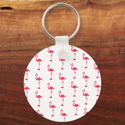 Petite Pink Flamingos Pattern Sleutelhanger (Voorkant)