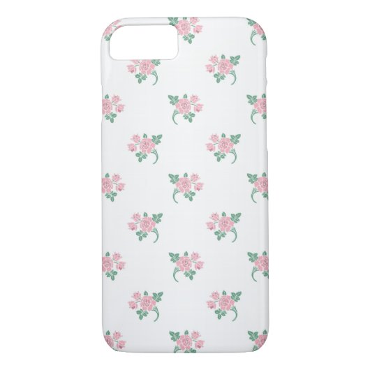 Petite Pink Roses Floral Pattern Case-Mate iPhone Case (Achterkant)