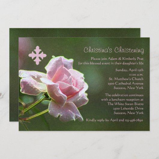 Petite Roos Kaart (Voorkant / Achterkant)