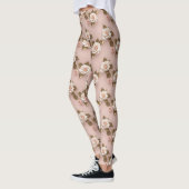 Petite Roses In Shades Of Ivory And Gold Leggings (Links)