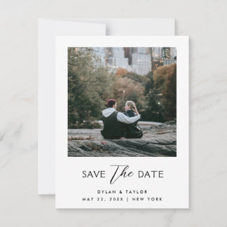 Petite Simple Modern Gemengde Lettertype Framed 2- Save The Date