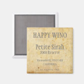 Petite Sirah Label Magnet (Voorkant / Achterkant)