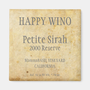 Petite Sirah Label Magnet