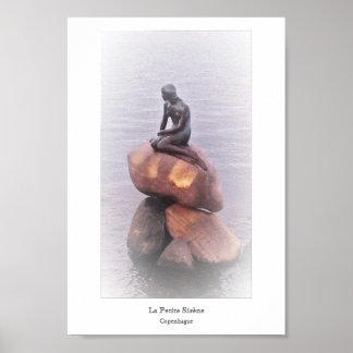 Petite Sirène Copenhagen Sculpture Statue Danemark Poster