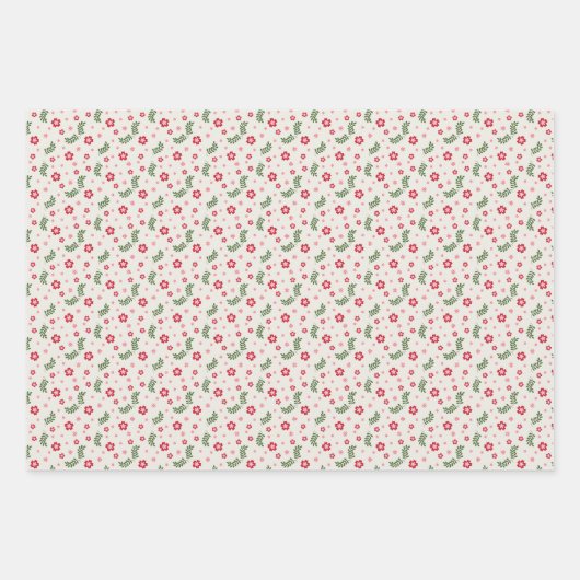 Petite vakantiebloemen - inpakpapier vellen (Voorkant)