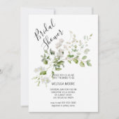 Petite White Floral Bridal Shower Kaart (Voorkant)