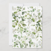 Petite White Floral Bridal Shower Kaart (Achterkant)