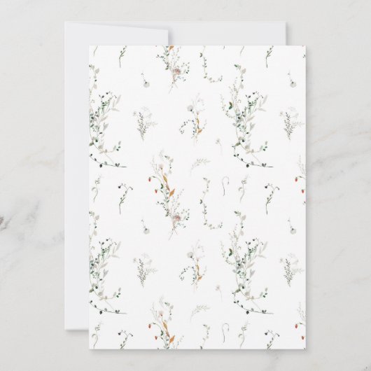 Petite Wildflower Afstuderen Celebration Kaart (Achterkant)