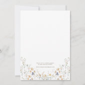 Petite Wildflower boog bruiloft uitnodiging (Achterkant)