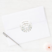 Petite Wildflower bruiloft dank u gunst Ronde Sticker (Envelop)