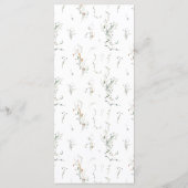 Petite Wildflower bruiloft Menu (Achterkant)