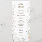 Petite Wildflower bruiloft Menu (Voorkant)