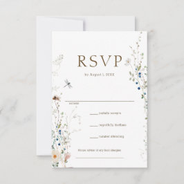 Petite Wildflower bruiloft RSVP