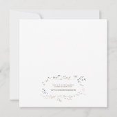 Petite Wildflower bruiloft uitnodiging (Achterkant)