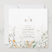 Petite Wildflower bruiloft uitnodiging (Voorkant)
