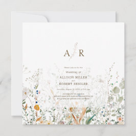 Petite Wildflower bruiloft uitnodiging